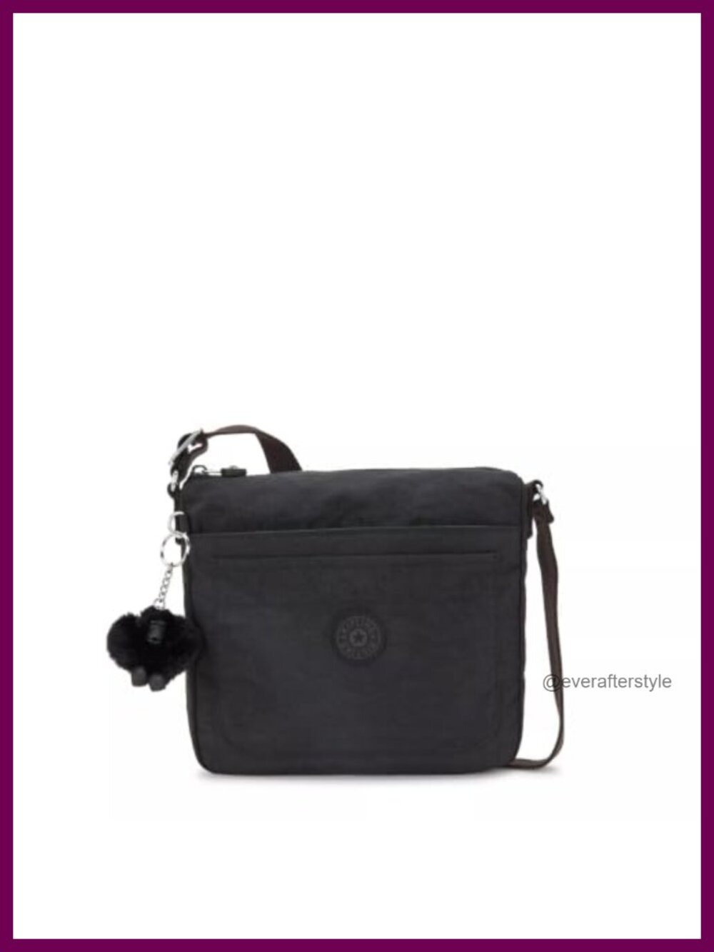 Lightweight Crinkle Nylon Crossbody Bag Adjustable Messenger Shoulder Bag